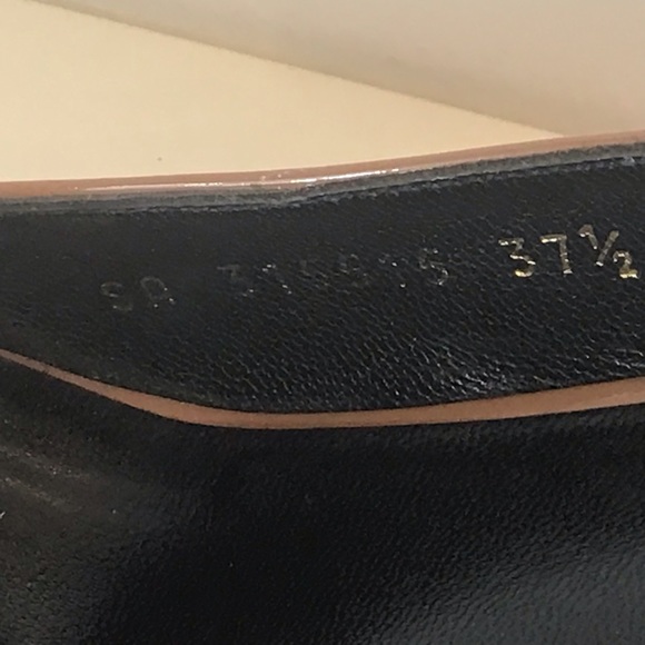 YVES SAINT LAURENT VITELLO VERN PATENT LEATHER SLINGBACK STILETTO HEELS NUDE 7.5 - Picture 16 of 16